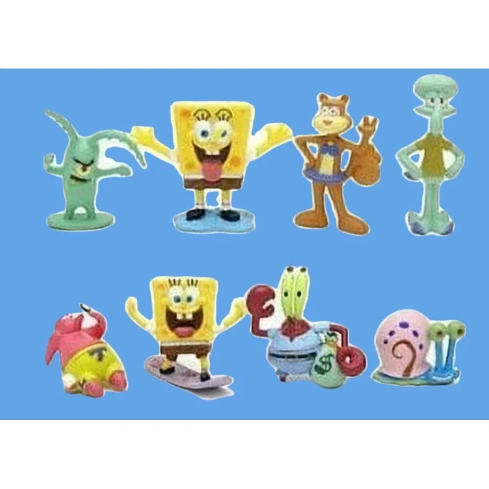 Nickelodeon SpongeBob & Friends Cake Toppers - Yellow, Blue, Brown, Red, Green